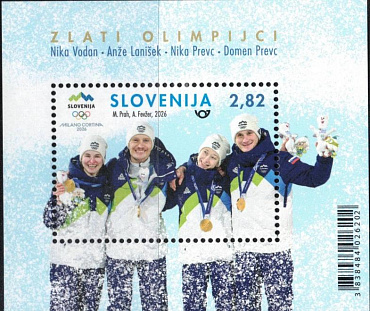 Словения, 2026, Зимние Олимпийские игры, Золотые Медали, блок